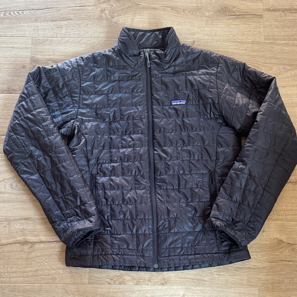 Men’s Patagonia, nano puff jacket, size medium black